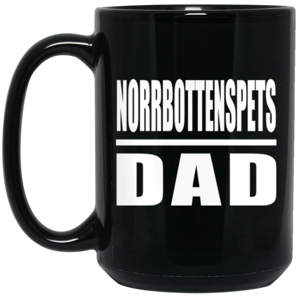 Norrbottenspets Dad - 15oz Coffee Mug Black