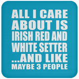 All I Care About Is Irish Red And White Setter - Drink Coaster