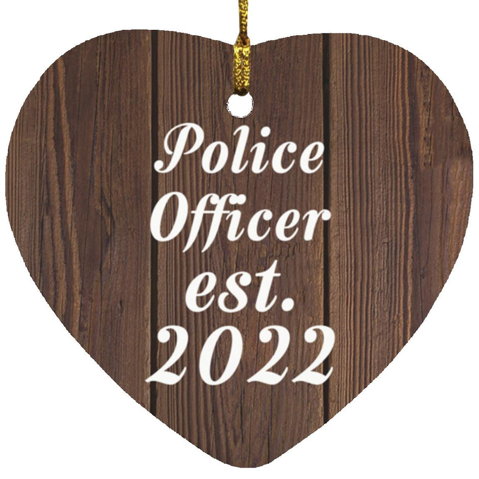 Police Officer Established Est. 2022 - Heart Ornament D