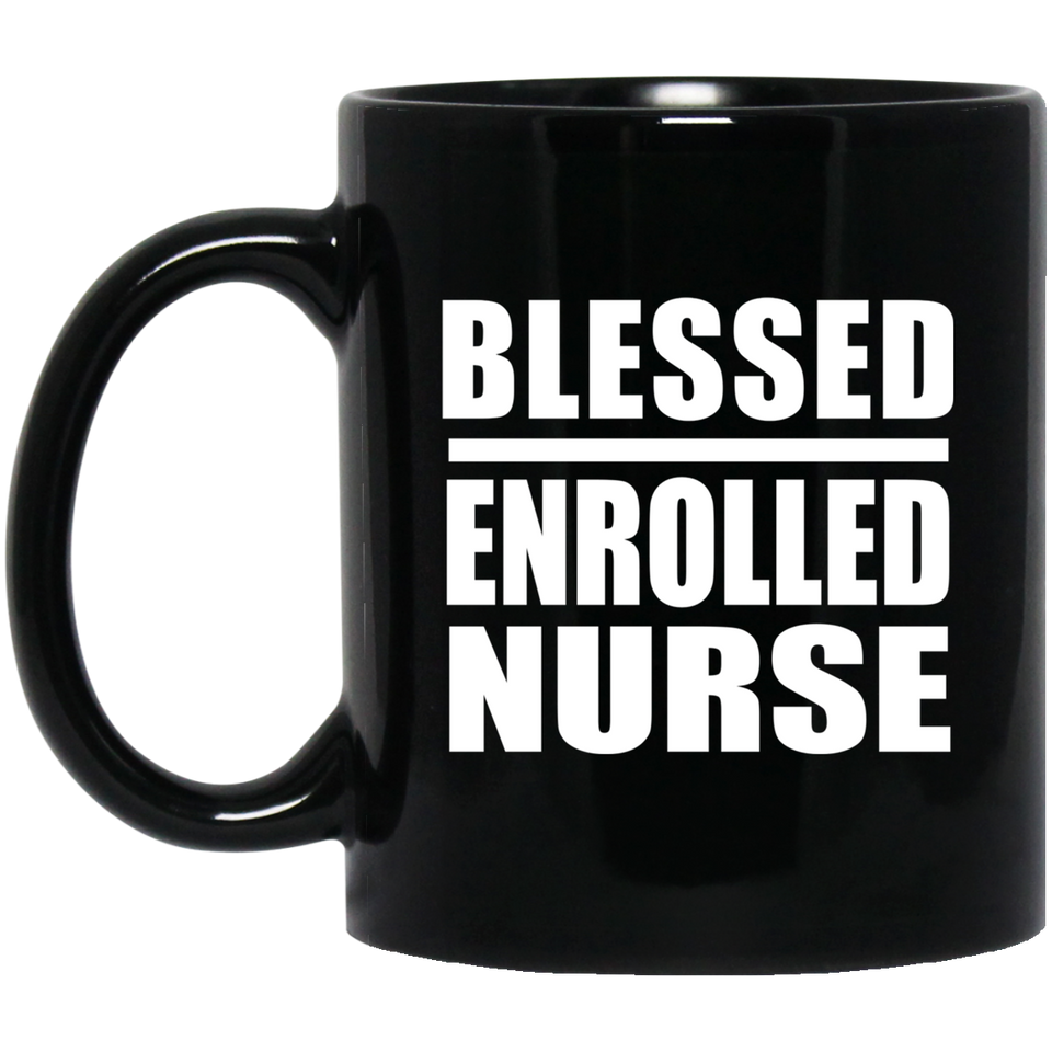 Blessed Enrolled Nurse - 11oz Coffee Mug Black