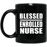 Blessed Enrolled Nurse - 11oz Coffee Mug Black