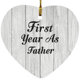 First Year As Father - Heart Ornament F