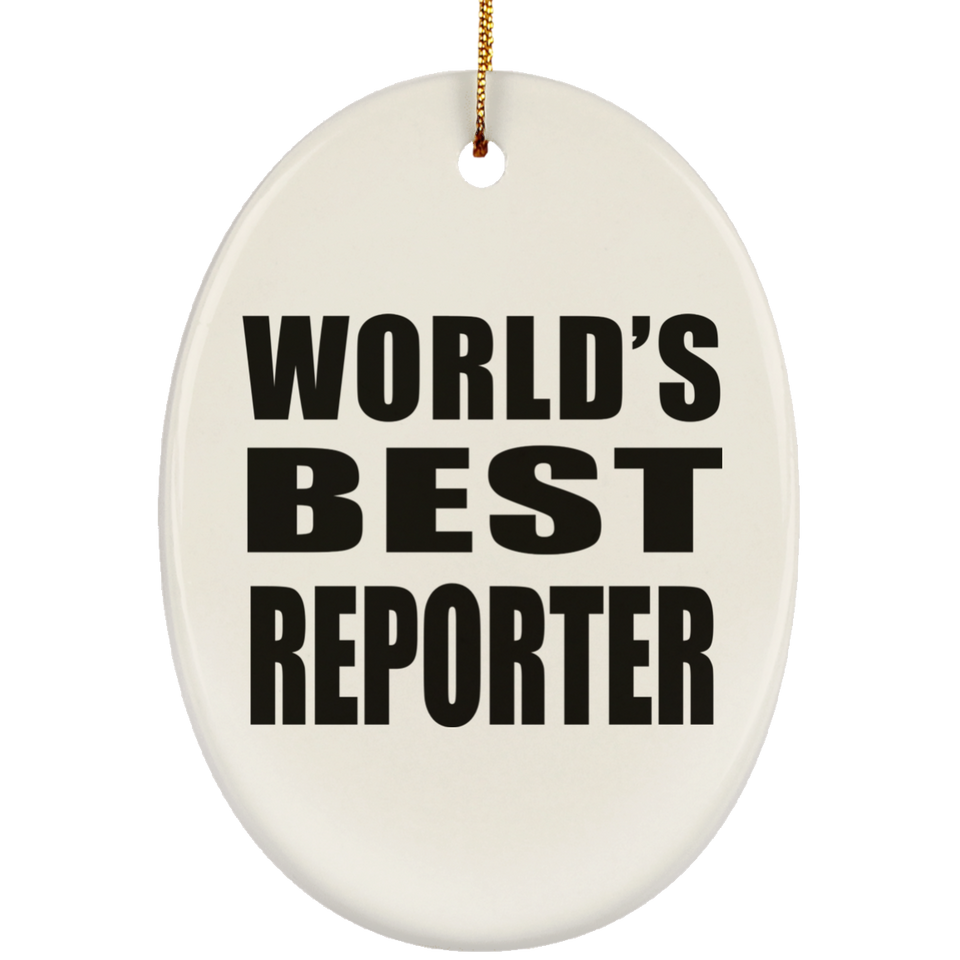 World's Best Reporter - Oval Ornament