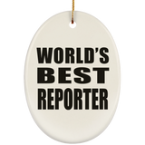 World's Best Reporter - Oval Ornament