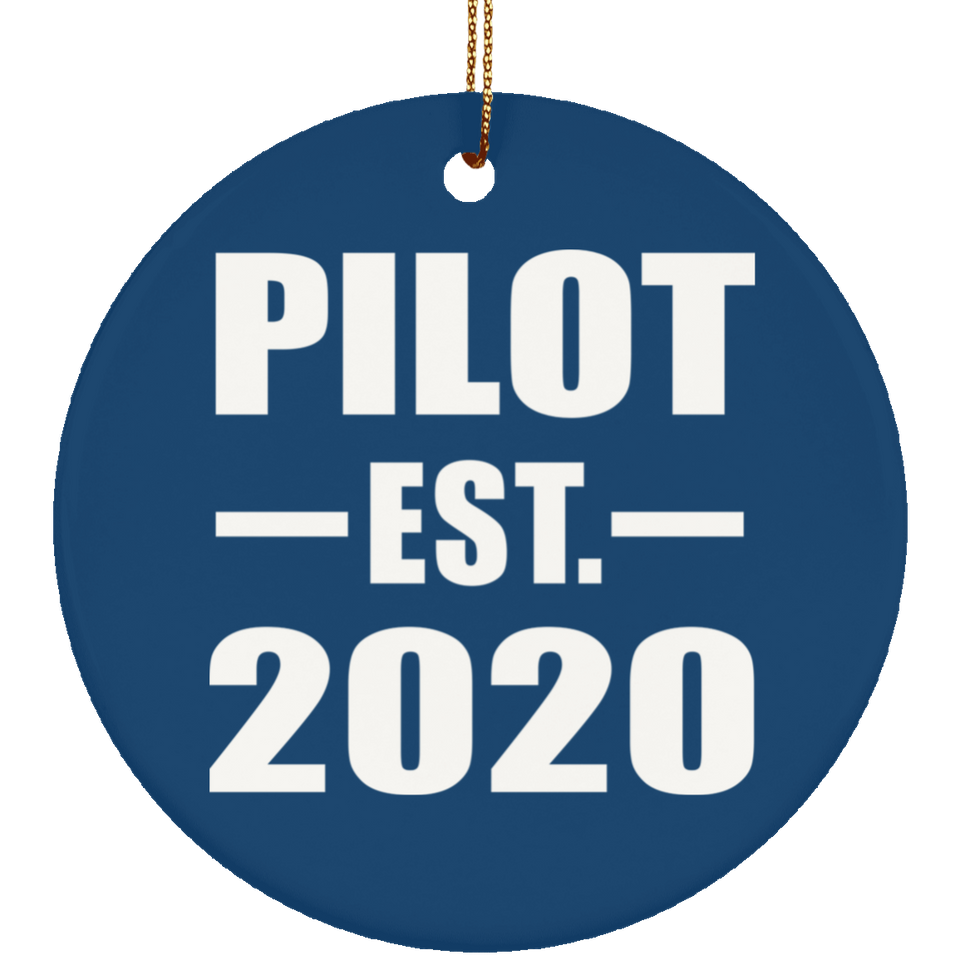 Pilot Established EST. 2020 - Circle Ornament
