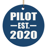 Pilot Established EST. 2020 - Circle Ornament