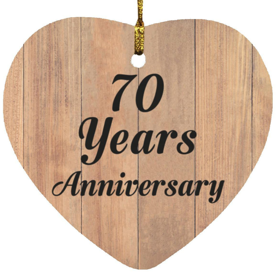 70th Anniversary 70 Years Anniversary - Heart Ornament C