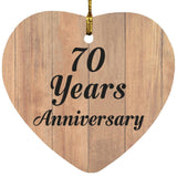 70th Anniversary 70 Years Anniversary - Heart Ornament C