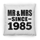 39th Anniversary Mr & Mrs Since 1985 - Throw Pillow