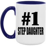 Number One #1 Step Daughter - 15oz Accent Mug Purple