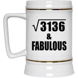 56th Birthday Square Root of 3136 & Fabulous - Beer Stein