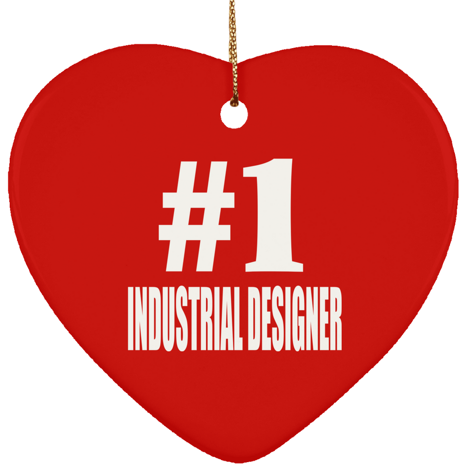 Number One #1 Industrial Designer - Heart Ornament