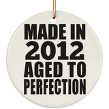12th Birthday Made In 2012 Aged to Perfection - Circle Ornament