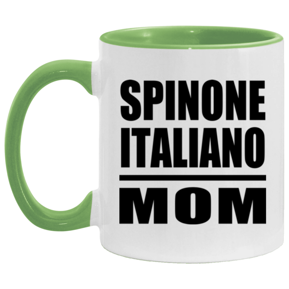 Spinone Italiano Mom - 11oz Accent Mug Green