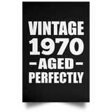 54th Birthday Vintage 1970 Aged Perfectly - Poster Portrait