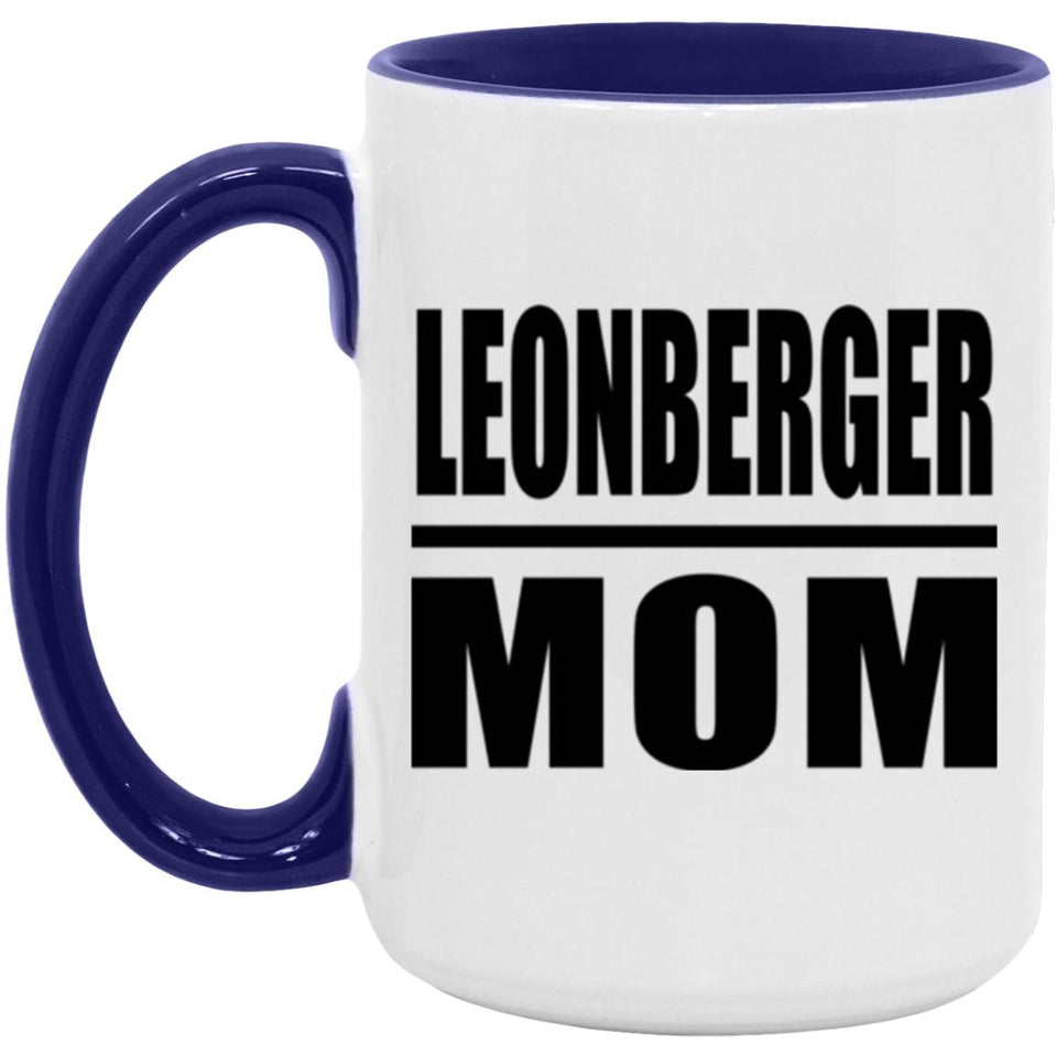 Leonberger Mom - 15oz Accent Mug Purple