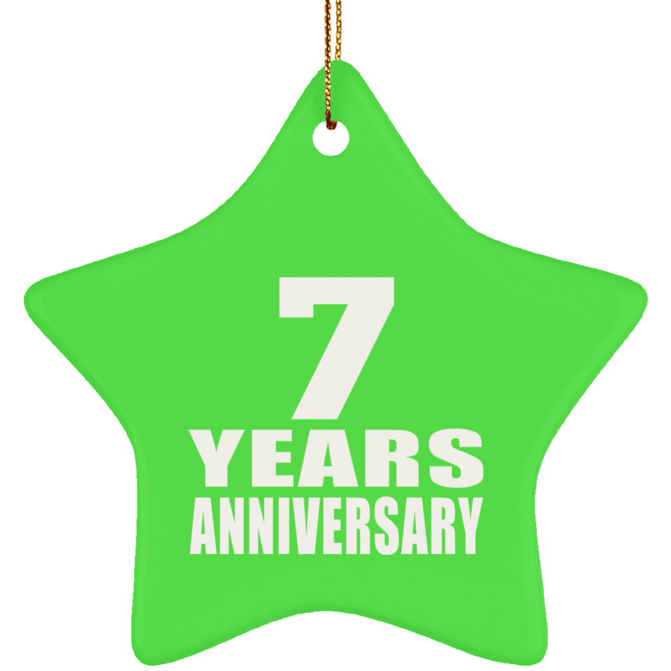 7th Anniversary 7 Years - Star Ornament