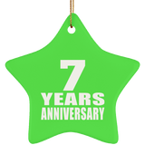 7th Anniversary 7 Years - Star Ornament