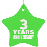 3rd Anniversary 3 Years - Star Ornament