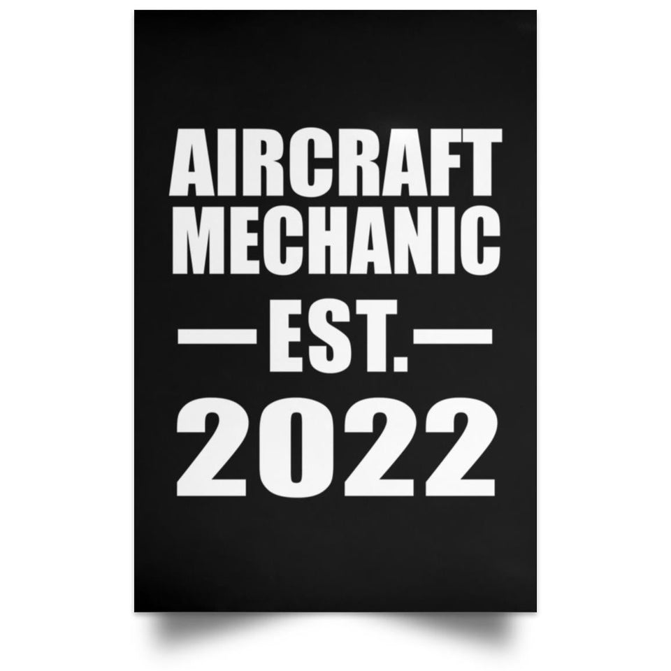 Aircraft Mechanic Established EST. 2022 - Poster Portrait