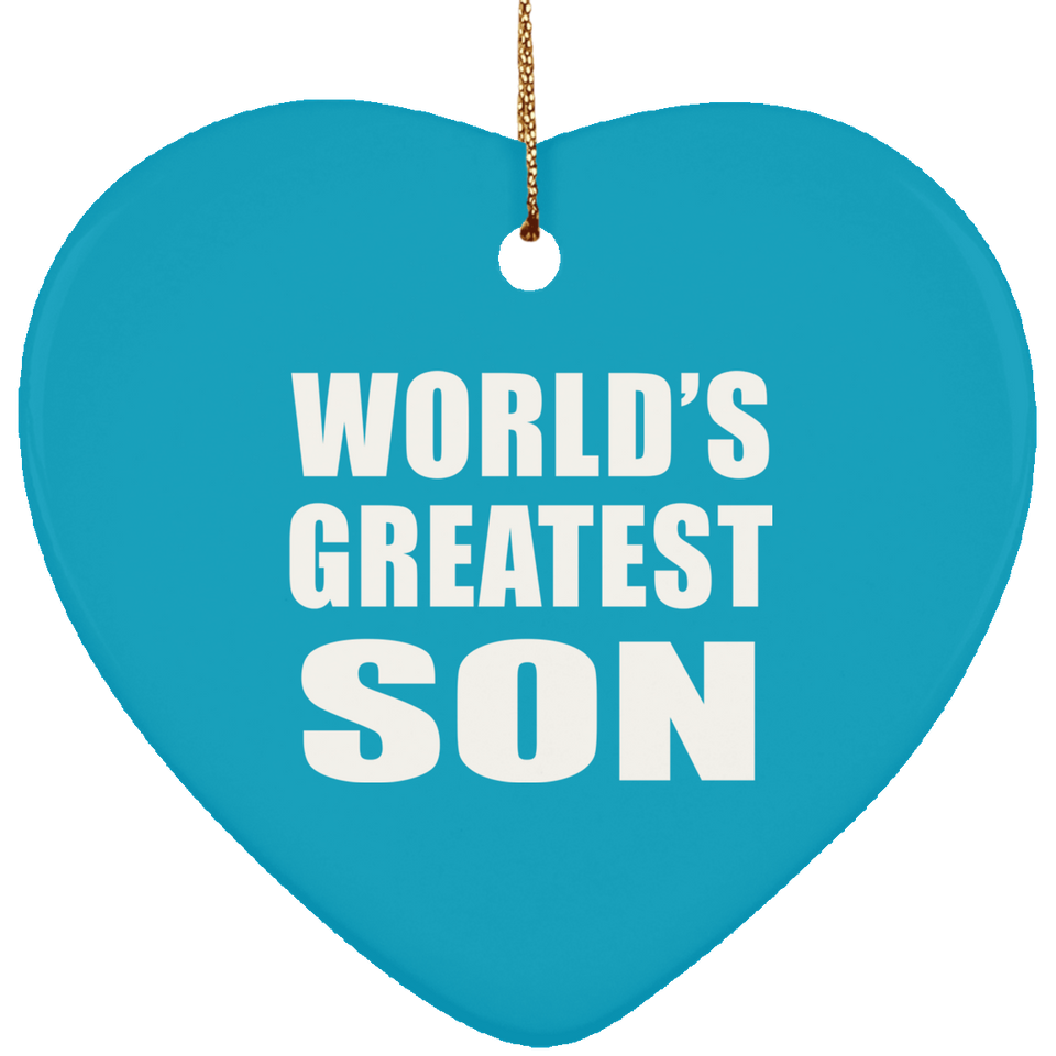 World's Greatest Son - Heart Ornament