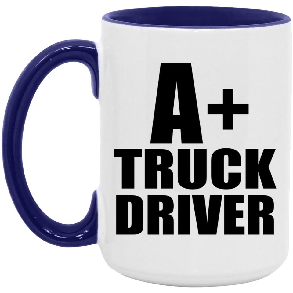 A+ Truck Driver - 15oz Accent Mug Purple