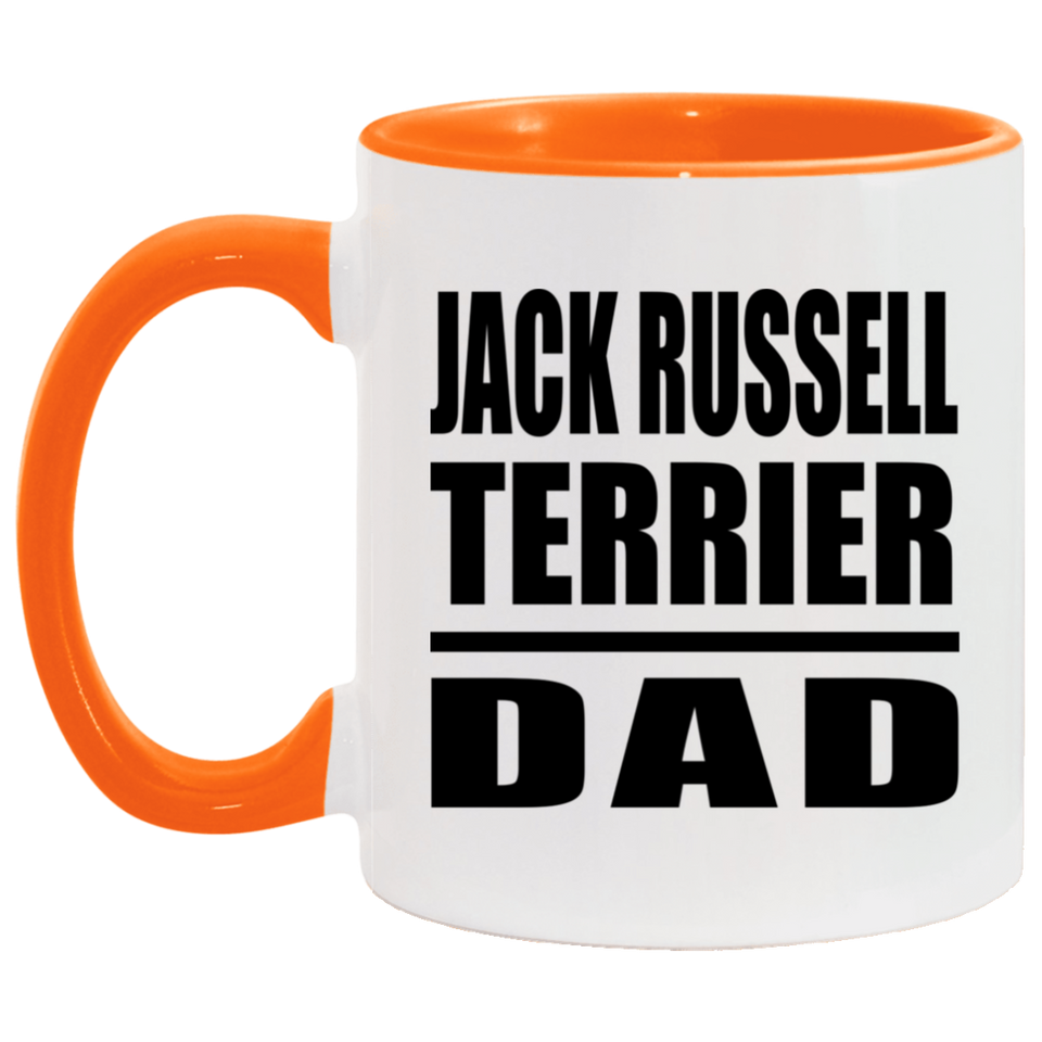 Jack Russell Terrier Dad - 11oz Accent Mug Orange