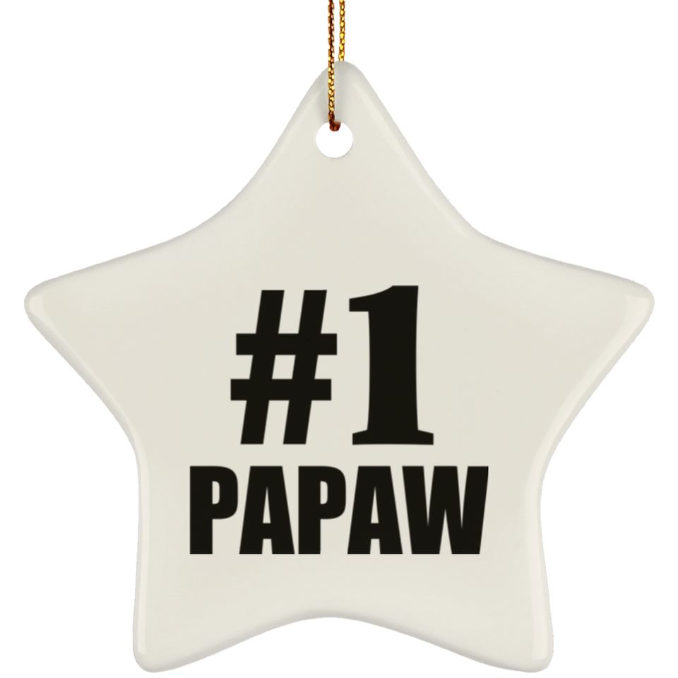 Number One #1 Papaw - Star Ornament