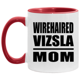 Wirehaired Vizsla Mom - 11oz Accent Mug Red