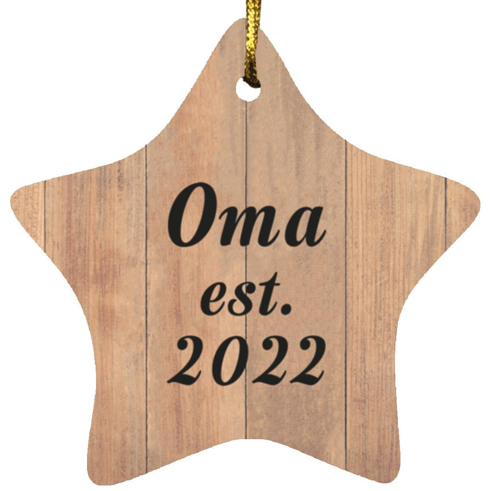 Oma Established Est. 2022 - Star Ornament C