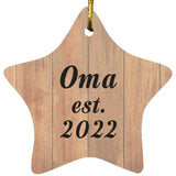 Oma Established Est. 2022 - Star Ornament C