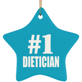 Number One #1 Dietician - Star Ornament