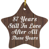 87th Anniversary 87 Years Still In Love After These Years - Star Ornament D