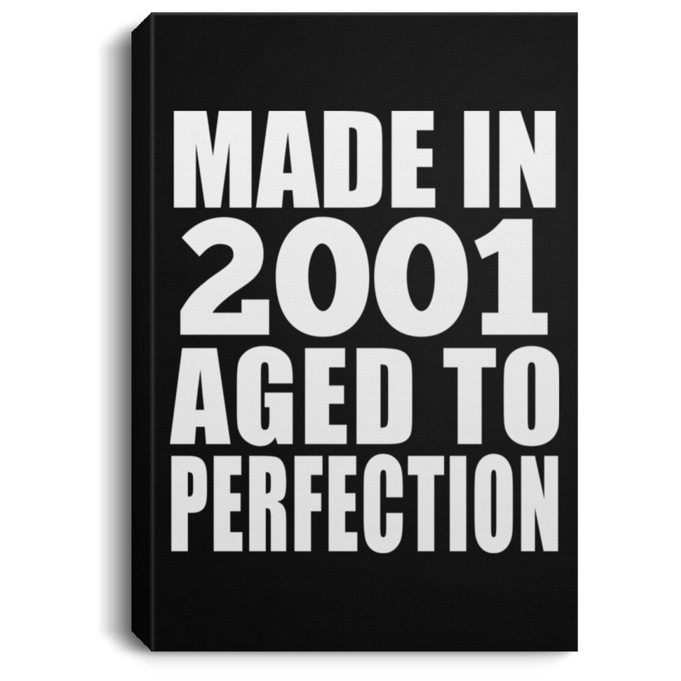 23rd Birthday Made In 2001 Aged to Perfection - Canvas Portrait