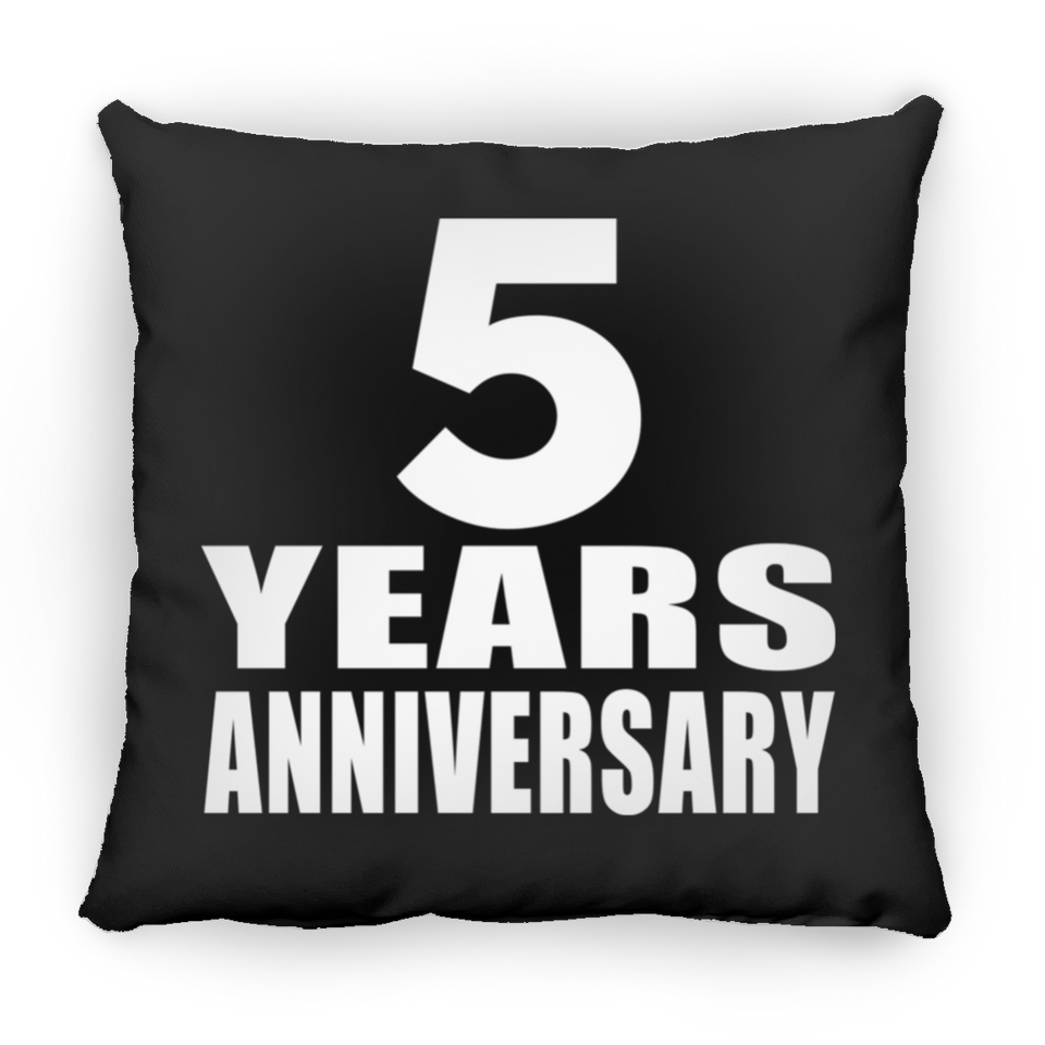 5th Anniversary 5 Years - Throw Pillow Black