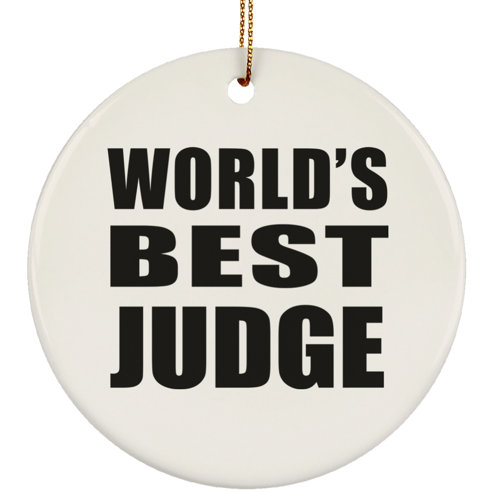 World's Best Judge - Circle Ornament