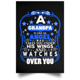 Grandpa Is An Angel Takes You Under His Wings - Poster Portrait