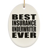 Best Insurance Underwriter Ever - Oval Ornament