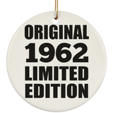 62nd Birthday Original 1962 Limited Edition - Circle Ornament