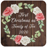 First Christmas As Family Of Ten 2020 - Drink Coaster A