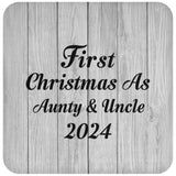 First Christmas As Aunty & Uncle 2024 - Drink Coaster F