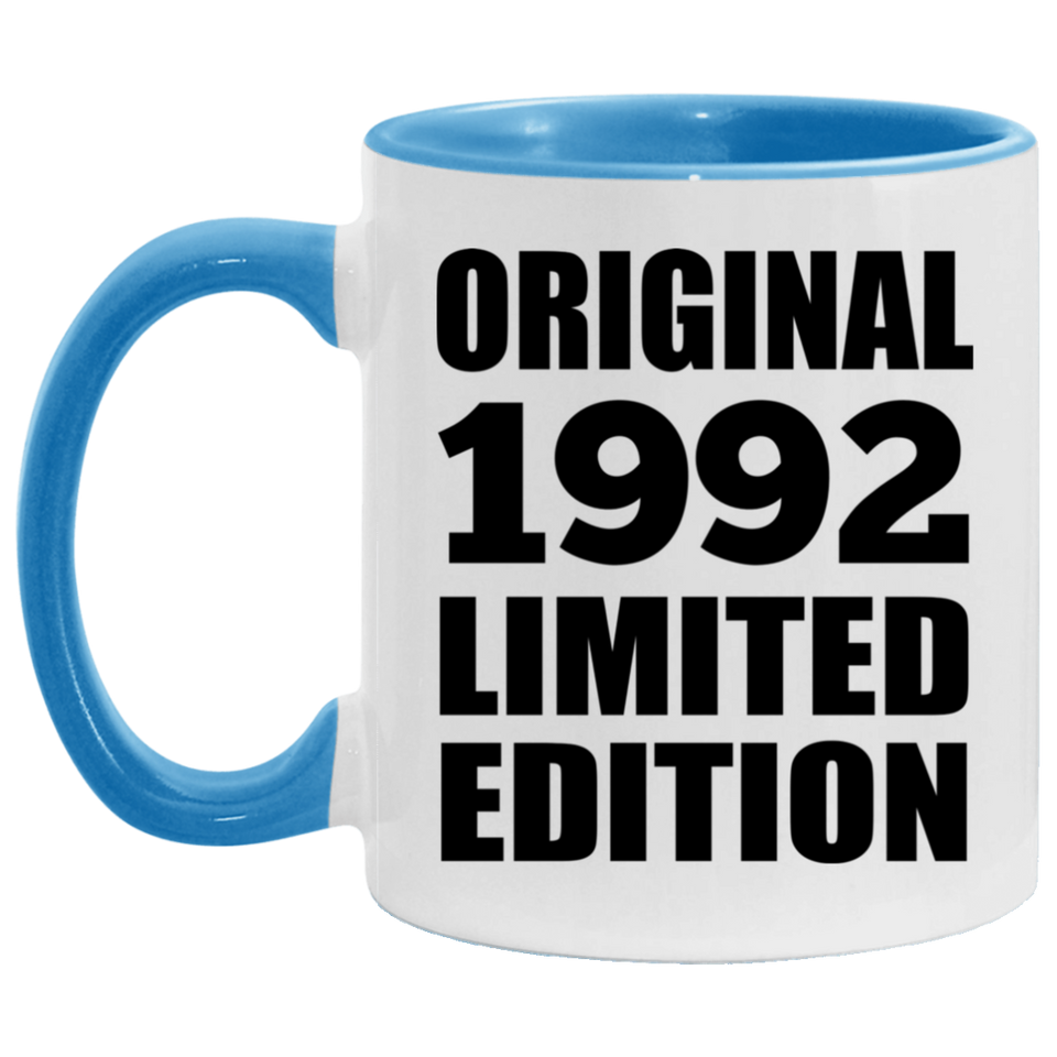 32nd Birthday Original 1992 Limited Edition - 11oz Accent Mug Blue