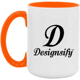 Designsify Logo - 15oz Accent Mug Orange
