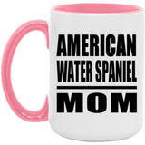 American Water Spaniel Mom - 15oz Accent Mug Pink