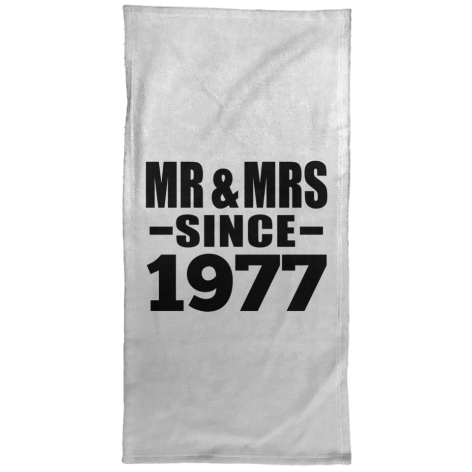 47th Anniversary Mr & Mrs Since 1977 - Hand Towel