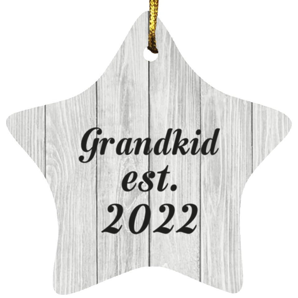 Grandkid Established Est. 2022 - Star Ornament F