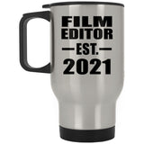 Film Editor Established EST. 2021 - Silver Travel Mug