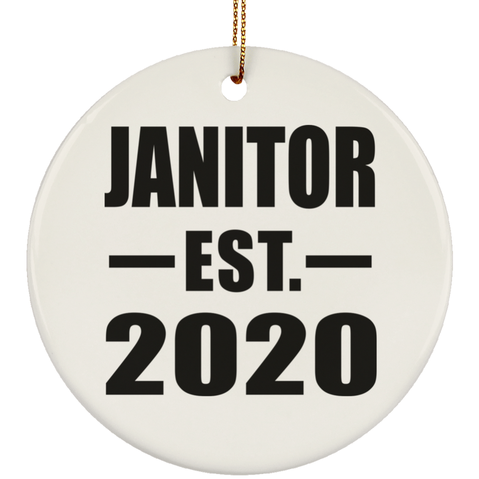 Janitor Established EST. 2020 - Circle Ornament