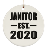 Janitor Established EST. 2020 - Circle Ornament