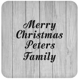 Merry Christmas Peters Family - Drink Coaster F